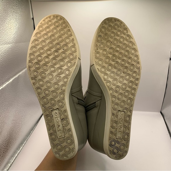 Linea Paolo Light Gray Leather FRESHTON High Hi Top Hidden Sneakers Sz 9M - Picture 9 of 10